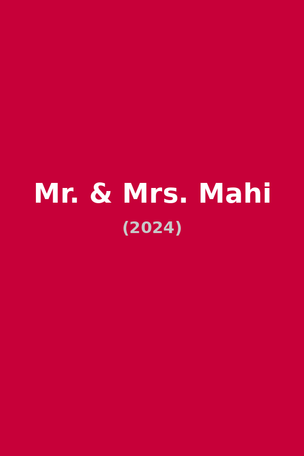 Mr. & Mrs. Mahi